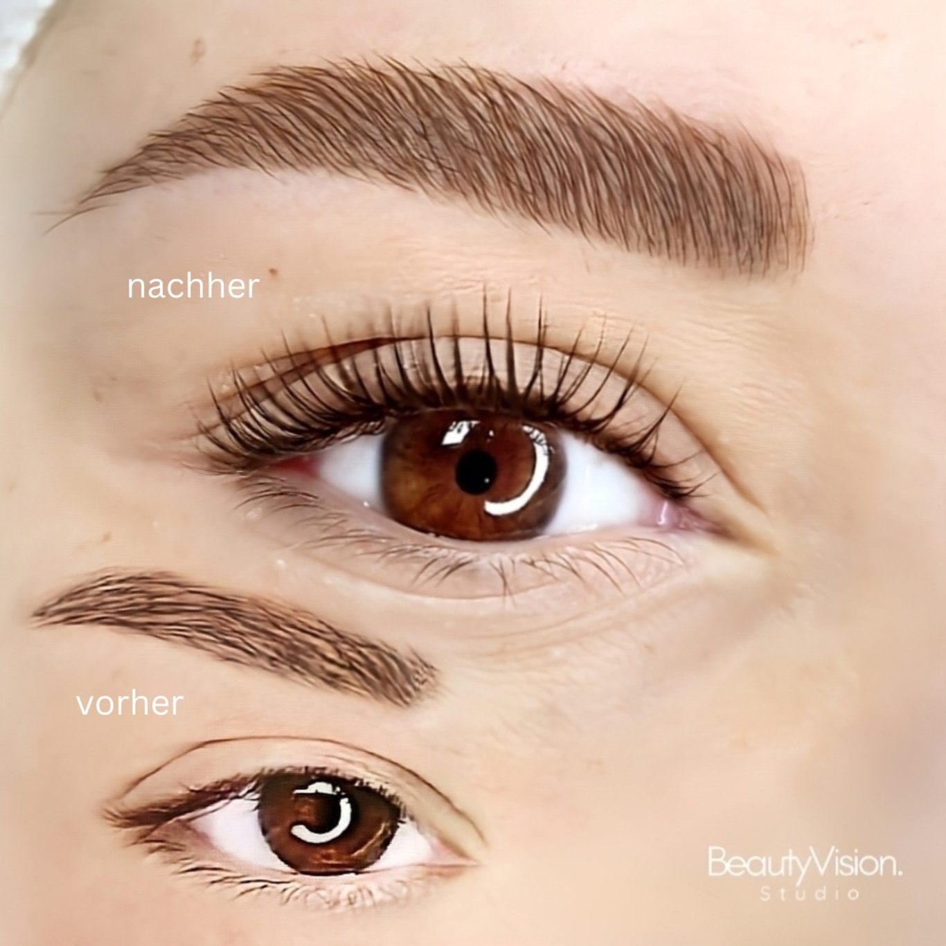 Augenbrauen- und Wimpernlifting Augenbrauen Laminierung